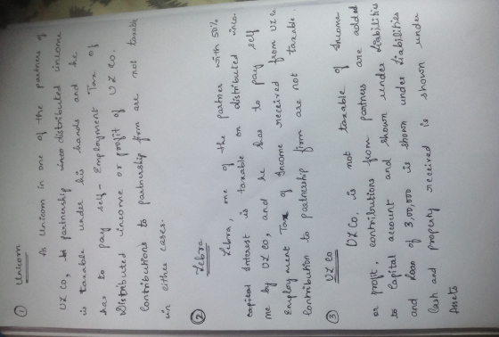 tinicorm As untcom in one ol the pastnes is tanabe unde ls hands and ment uin ethes cas Ancome neceived om Ronhibushon to peatneship rm are not taabe tuome is shown undu Asse t3