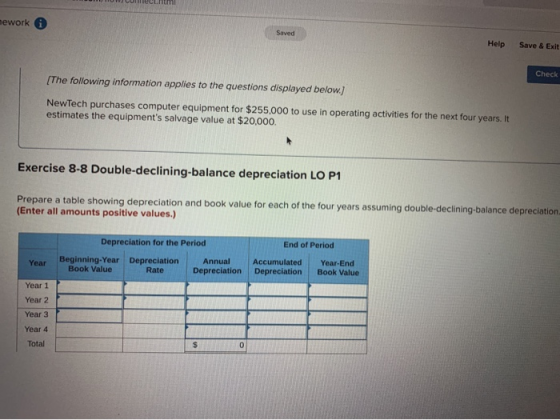 il lo Collectitml mework Saved Help Save & Exit Check The following information applies to the questions displayed below.) Ne