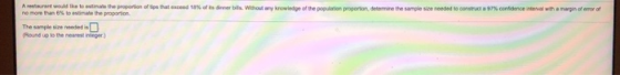 Ar t woda to state the proportion of ne more than to the proportion that d o b ile without any knowledge of the population pr
