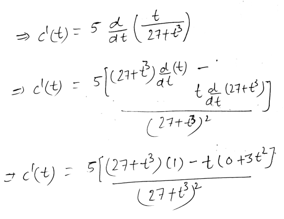 3 d(t) = 5 cm (2876) ckey = 5(221 at the (1274837 end (27+372 3 c(t) = 5[(27+43) (1) -+10+3t?] (274832