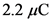 2.2 μC

