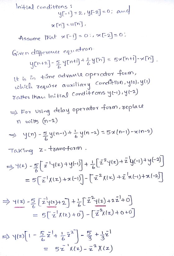nitial condittons: m-2