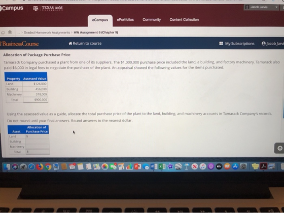 Campus TEXAS A&M Jacob Jarvis eCampus ePortfolios Community Content Collection O ... Graded Homework Assignments HW Assignmen