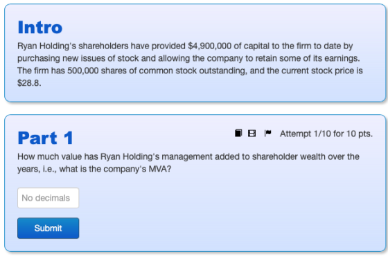 Intro Ryan Holdings shareholders have provided $4,900,000 of capital to the firm to date by purchasing new issues of stock a