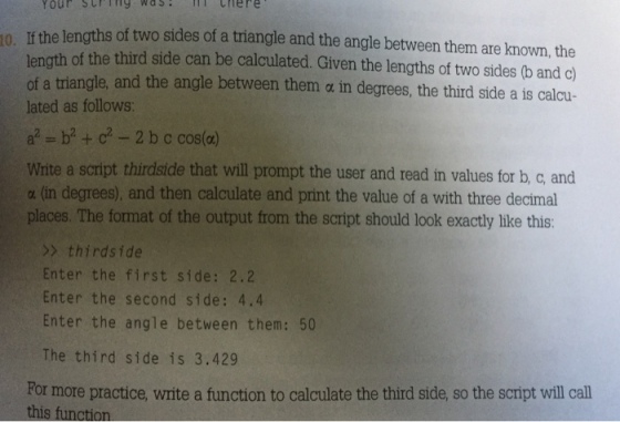 If the lengths of two sides of a triangle and the