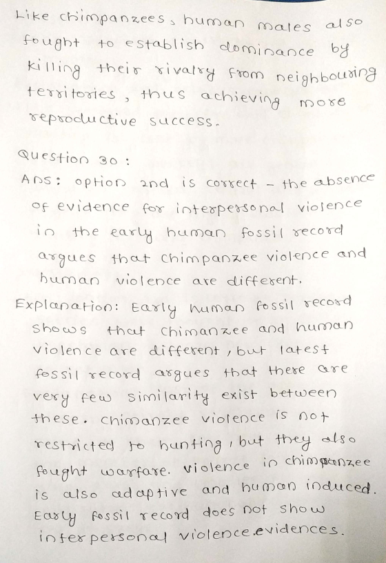 Like chimpanzees, human males also fought to establish dominance by killing their rivalry from neighbouring territories, thus