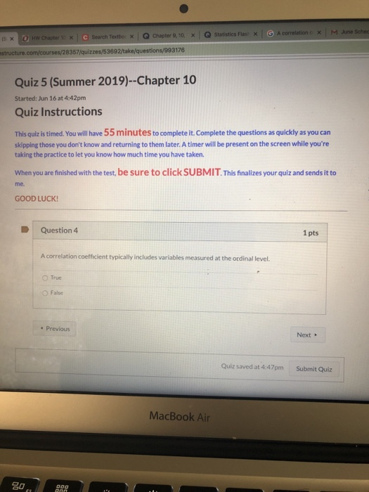 M June Soher A correlation cx G Q Statistics Flas X Q Chapter 9, 10, C Search Textbo x0 O HW Chapber 10 x0 (S x nstructure.co