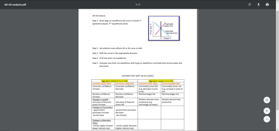 AD-AS analysis.pdf 1/1 AD-AS Analysis Step 1: Draw long run equilibrium (be sure to include Y* (potential output) pe equilibr