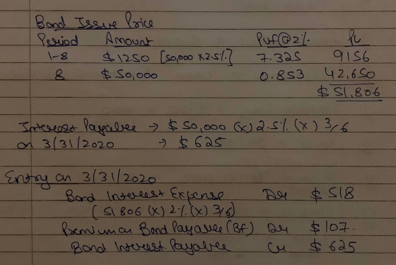 Amount Band Iseve Price Period $1250 [s0,000 82.51.] 8 $50,000 1-8 Puf@2% 7.325 0.853 pu 9156 42,650 $ 51,806 Interest farabe