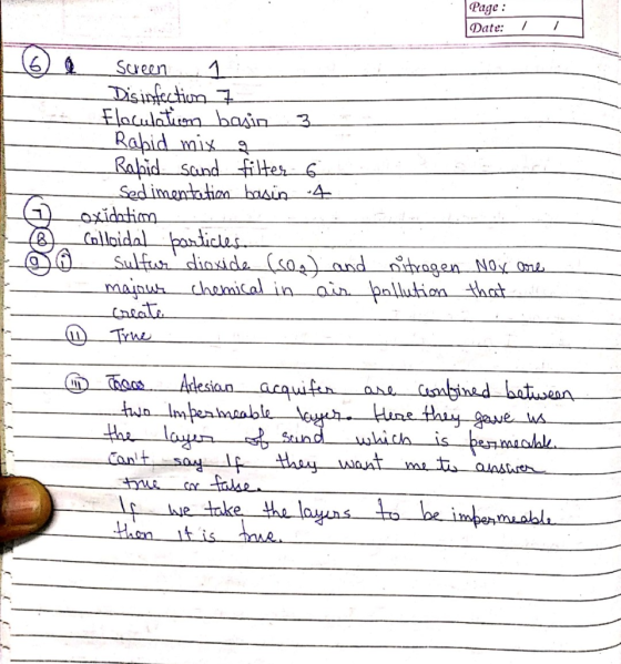 Page: Date: /I Rahid mixa Rapid saund fi ter 6 Sed imontatian basia A- Colloidal padicts shok cheaica in ain IS WA2 e take th