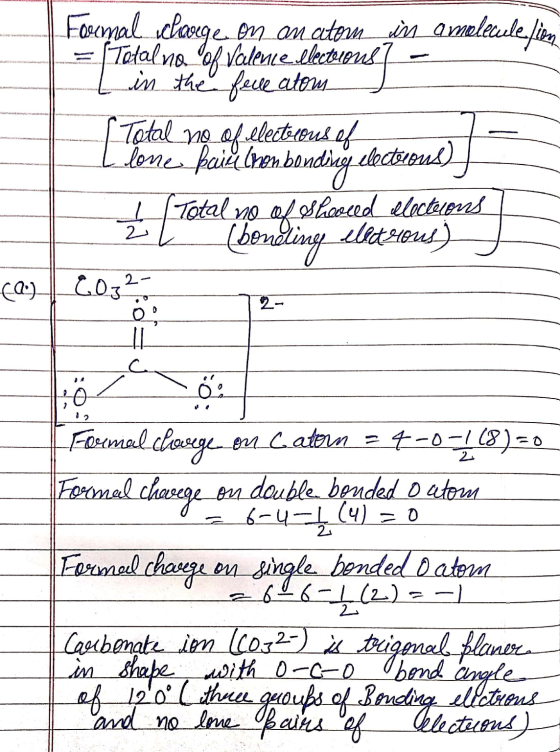 Formal charge on an atom is amolecule.lion = (Totalna of Valence .llections - L in the face atom [ Total no ofllectious of I