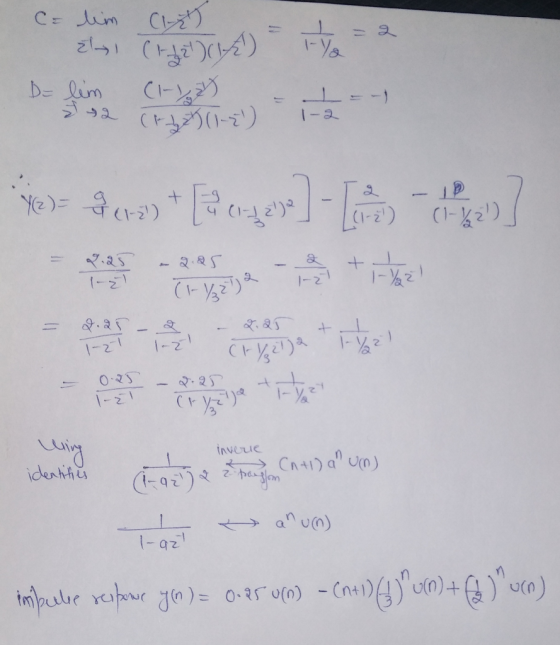 You a = lim El De lim 2 23 (Afr) (I) - (I- D | (112 (0-1) |- Yen=403) [ cerevo) - ] / 2 1-21 og veje ling inverte identitu Ca