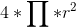 4*\prod *r^{2}