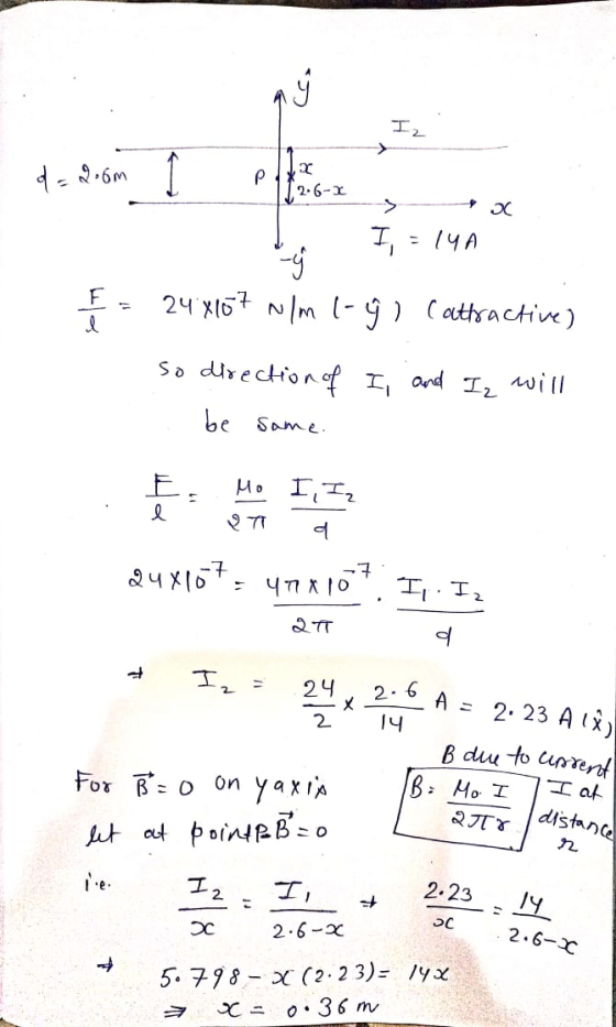C de 210m ſ ſ P2 P 1126- 12-6-Y Ij = 149 F = 24.8167 Nim l- ġ ) Cattractive) so direction of I, and I will be same. MO 24X107