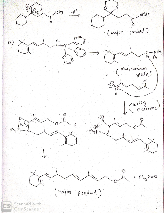 OCH3 (major product) e-pph₂ ir phosphonium ylide) Toh il contention witig reaction Phapa (major product) es Scanned with Cam