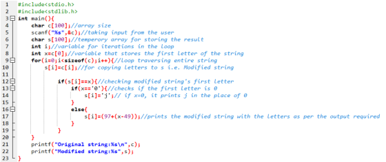1 2 3 #include<stdio.h> #include<stdlib.h> int main() { char c[100];//array size scanf(%s,&c);//taking input from the user