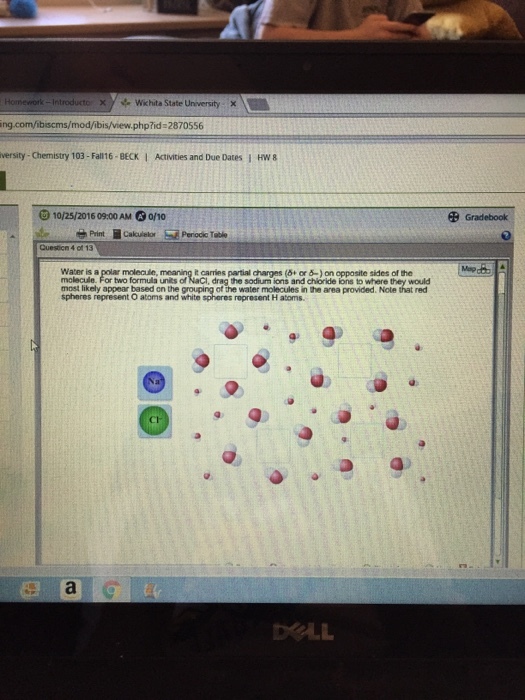 Water is a polar molecule, meaning it carries part