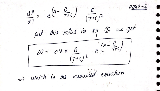 aft eG foc) lehetett 9622 put min value in eq ③ we get Ass our facile ) ) which is me required equation