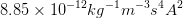 8.85 x 10-12kg-m-34A