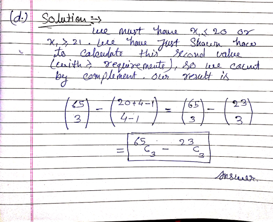 (d) Solutian ue Muyt haue haus Fust thuis 2O Shatu hacs Lianl alue toCaleudate Leuith_reqiremautso caluct Complaneat our rout