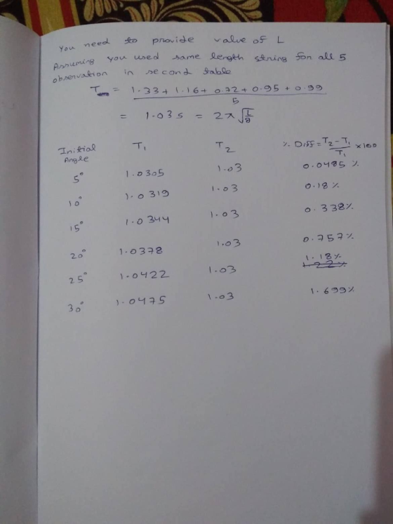 need 숏o provide vane of L uming you wed same ergth ssnins on all 5 obnen vation in se con 3mble Ini tial AngRe 2 1 D305 ) o 3