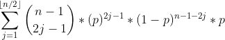 2j-1 n-1-2j j=1