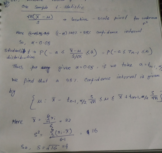 location-scale pirot for curknosn 2. So α=0.05 , distrib utron 2 pind that a g5./. Contidence interval 1:8 įvun x i 6 6-1