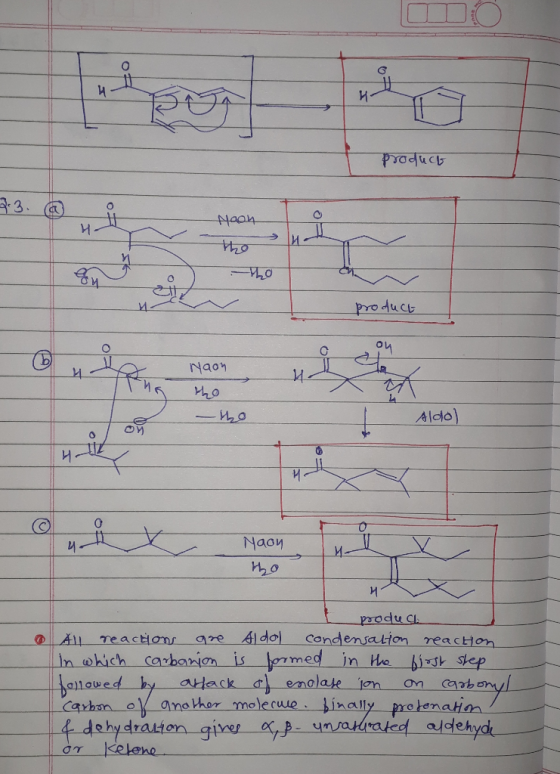 И И- Praduct 3 a Naa4 И. и 44 product Naon И Aldo И- Naon И produ ch condensation reacHon AL Te actions In which carbanion is