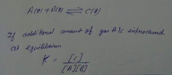 A101+ B191 - 018) gas A is introduced I additional amount of at equilibecan. K - [C] TAILO