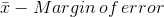 T-Margin o f error