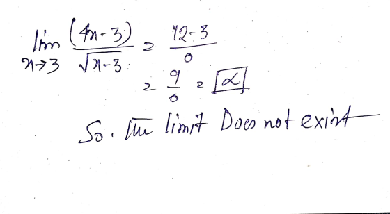 41-3) 12-3 2 Im 273 o 174-3: 2 2 9 역 So, the limit Does not exist