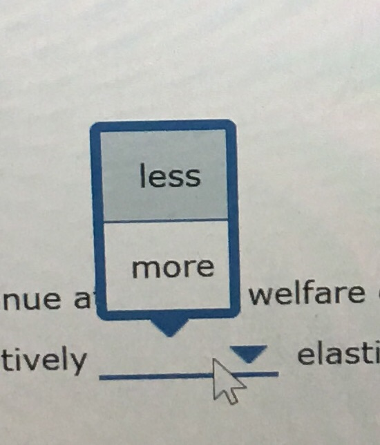 less welfare more nue a tively. elasti
