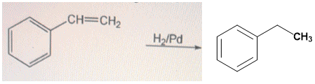 CH=CH2 H/Pd Cla