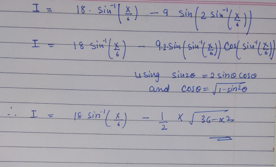 Iz I 18. siu( 4.) - 9 sinf2stv (4) te staly) 42sinf sin (39) coaf siu13) using and sinzo =2sino coso coso = /1-sinto . I =