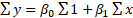 Σy = βο Σ1 +β, Σx