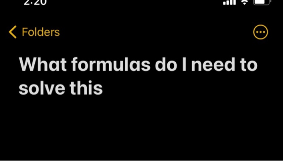 ..20 < Folders What formulas do I need to solve this