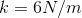 k=6N/m