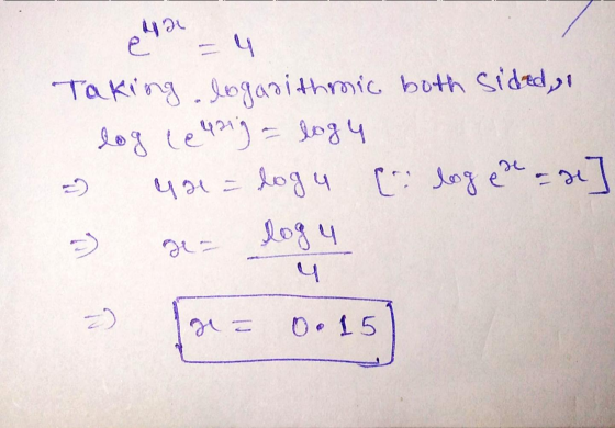 цус e Ч Taking logarithmic both sided, • te] = rач цэх = Jo3 ч с. Јез “] До ч ) ) С 2) І . Оe 15