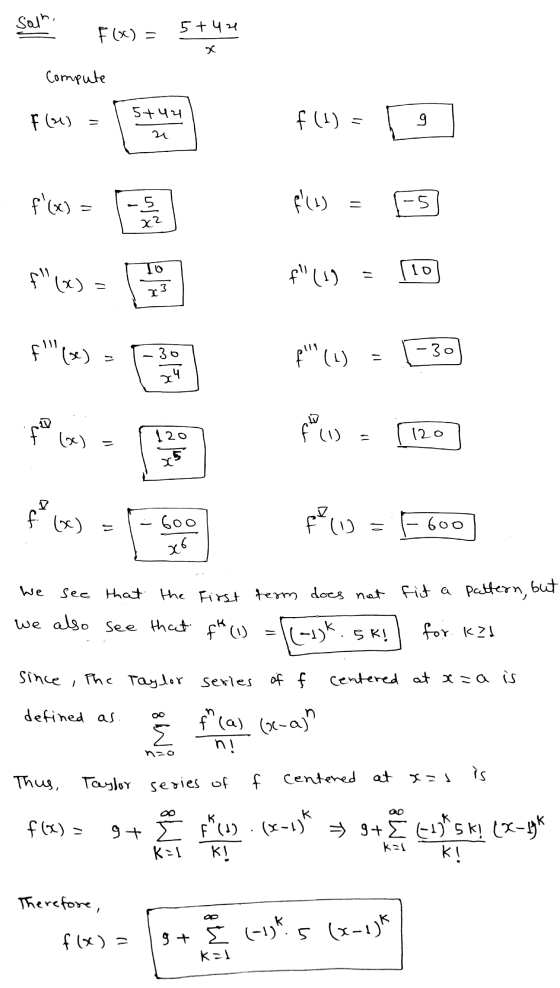 Salmo Fas= 5* 5+42 compute f(1) = 1 9 f\x) = F(x) = fles = 5] {(19 = [10 10 Io ) = 1-30 24 -) fle (1) = [120] 120 = f (*) -