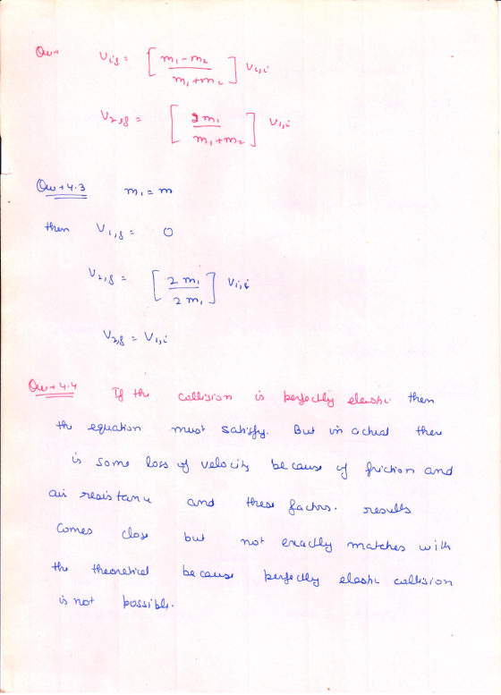 Own Vis? mm2 Vui - m, tm. Ured شارا V m, + m2 Ou +4.3 miam then Vigo Vaig [ 2m.] Vije Vas Visi Ow-414 If the collision is bey