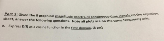 Part 3: Given the s graphical magnitude soaofmnou ims ananon swav sheet, answer the following questions. Note all plots are o