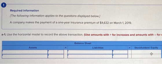 Required information (The following information applies to the questions displayed below.) A company makes the payment of a o
