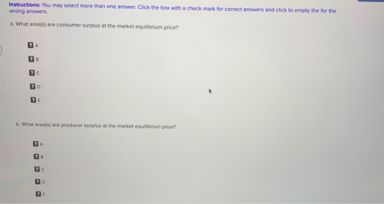 Instructions: You may select more than one answer. Click the box with a check mark for correct answers and click to empty the