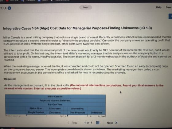 aps TOUTUDe llallside News Ju -2,3,4 Saved Help Save Integrative Cases 1-54 (Algo) Cost Data for Managerial Purposes-Finding