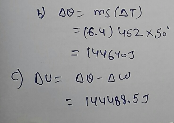 3) so= ms (AT) = (6.4) 452 x 50 = 1446403 C) DU=DO-AW = 144489.53