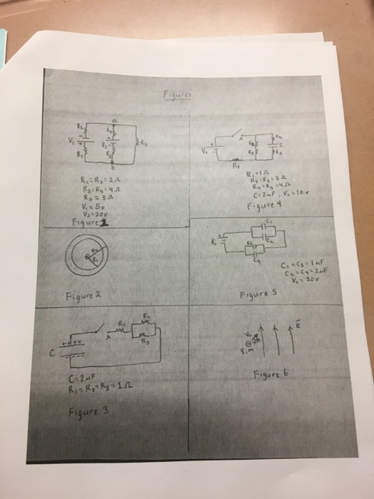 R -1. R24 Ryan cizut Voilor R,= R₂:22 R₂=R4 = 4.2 Rs = 3.0 V. - 5 V, 20v Figure 1 Figure 4 C, C-1 uf Ccy 2uF V-10v Figure 5 F