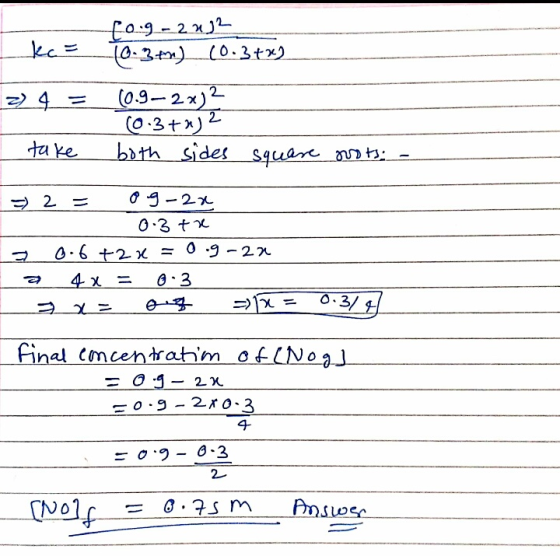 20.9-2012 kc =10-3+m)_(0.3+27 2) 4 = (0.9-2x)2 (0.3+2)2 I take both sides square roots: - > 2 = 0.9-2 R 0.3 tr 0.6 +2x = 0.9-