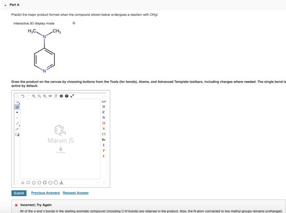 Part A Predict the major product formed when the compound shown below undergoes a reaction with CH3 Interactive 3D display mo