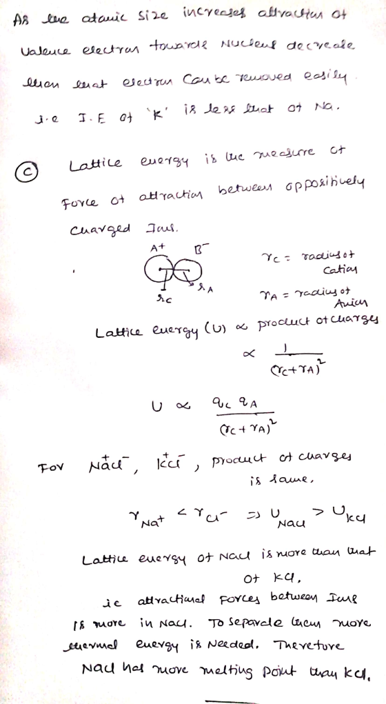 As the atanic size increases attraction of valence electron towards Nucleus decrease llen that electrun can be removed easily
