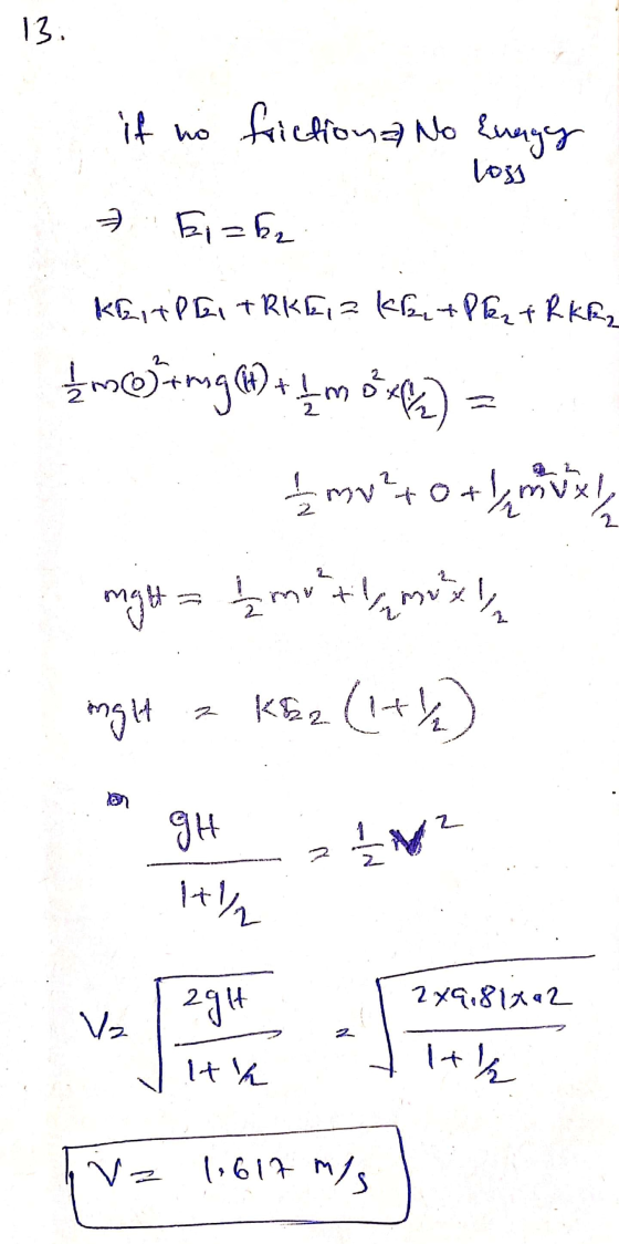 if no frictiona No Evagy & Ei=be kg,+PBI TRKEZ K+Pfqt Rkfas m@tmg @)+moxife) = imot o+lymotie might = mu tl muxta aught a K